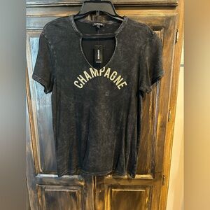 NEW with tags Express Charcoal Graphic Tee